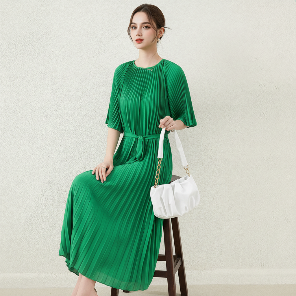 Poly knit skirt - Green