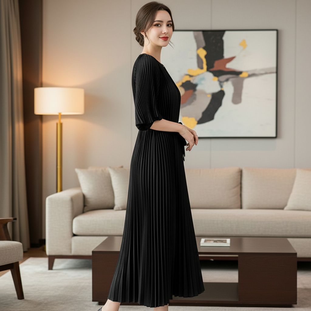 Poly knit skirt - Black