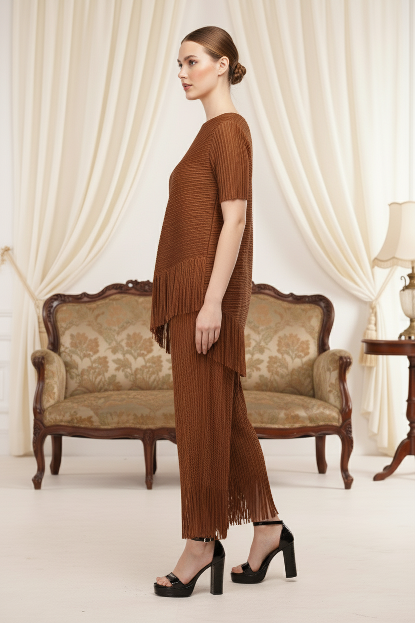 Tassel Fringed Ballroom - Brown