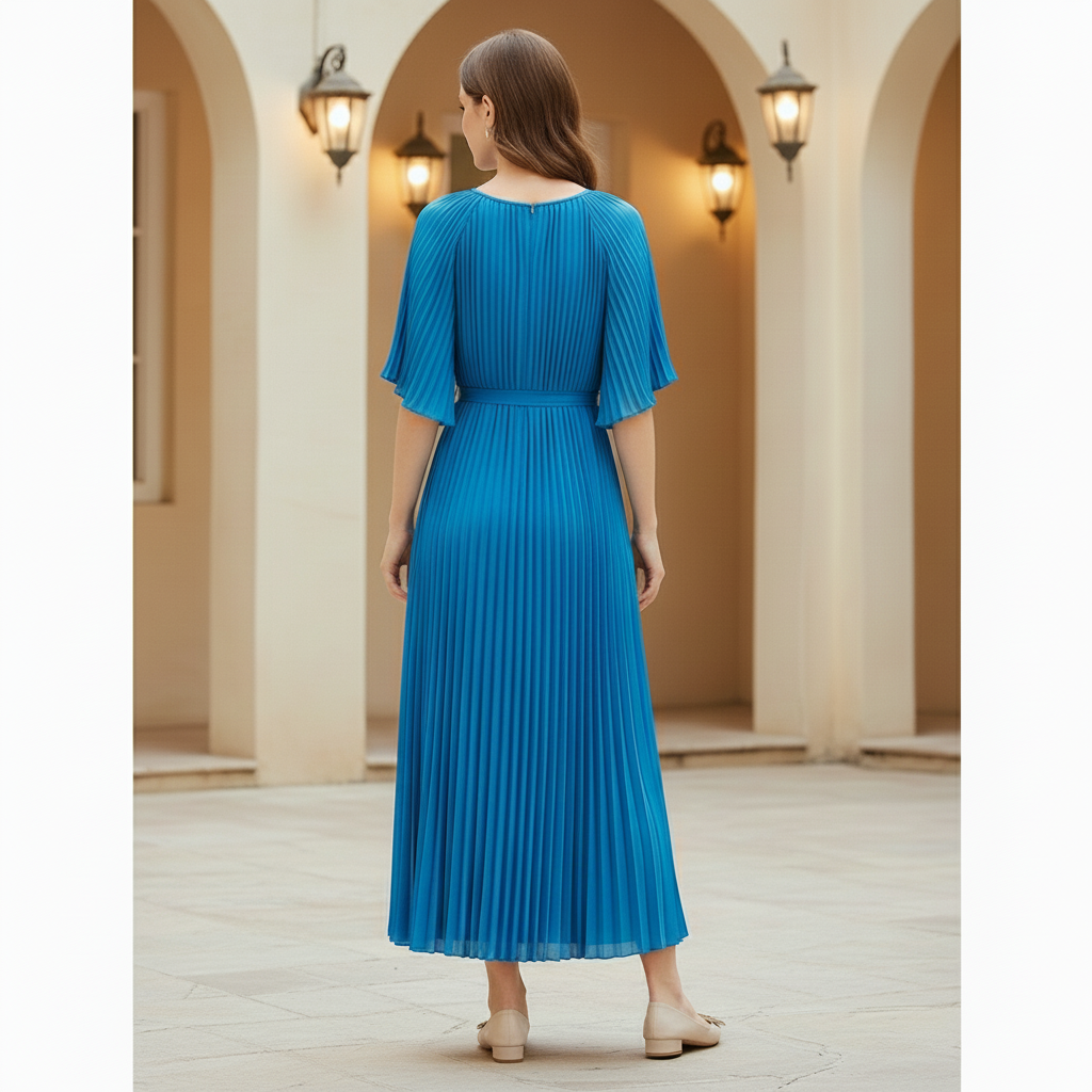 Poly knit skirt - Blue