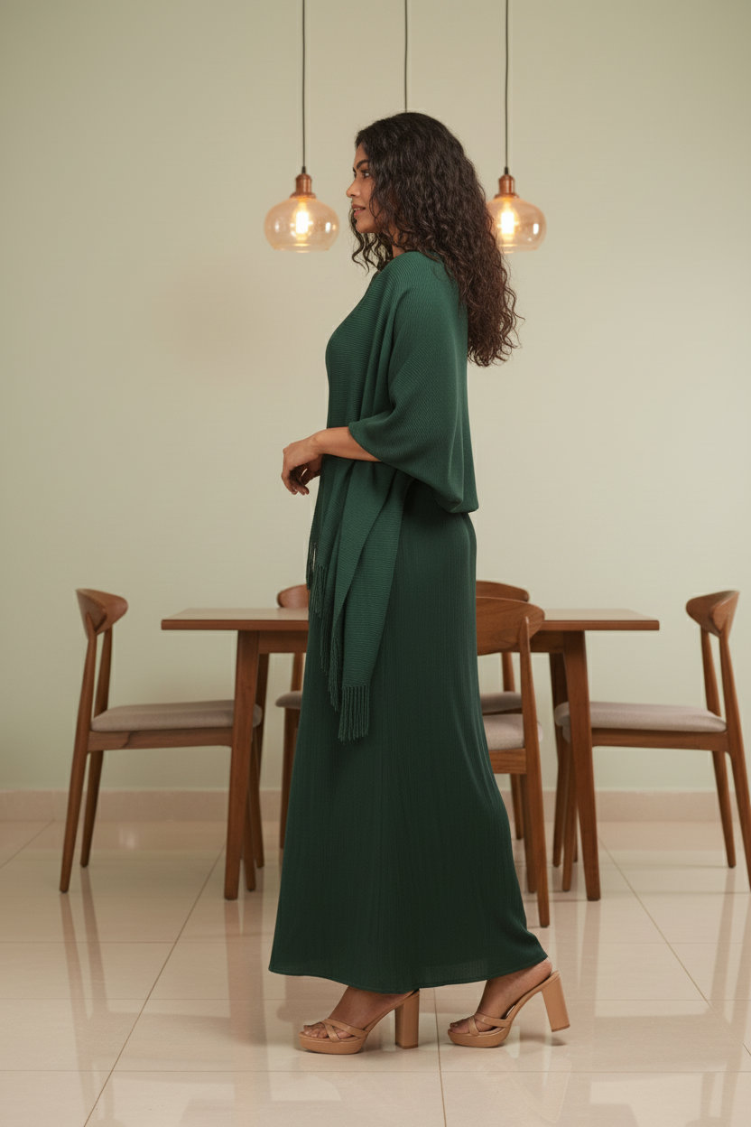 Stoles All Weather Wrap Large Scarf - Green