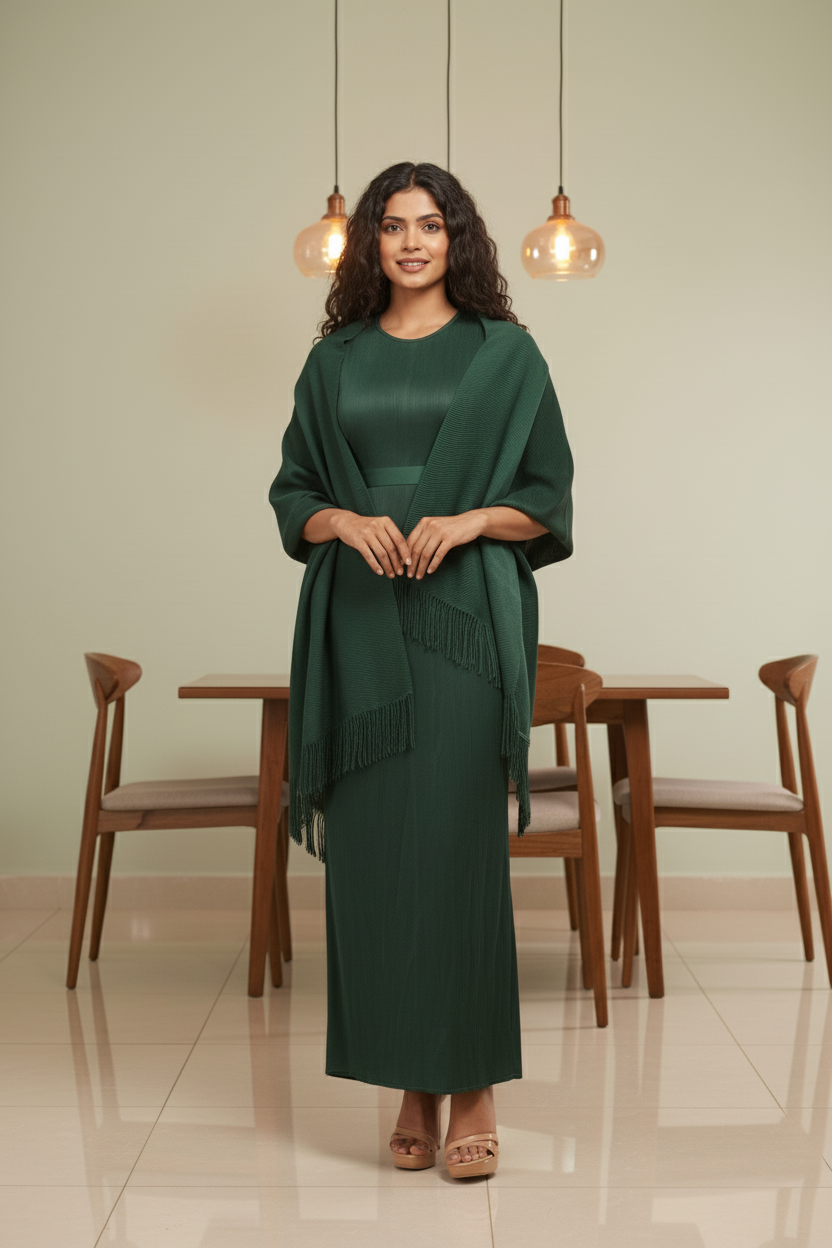 Stoles All Weather Wrap Large Scarf - Green