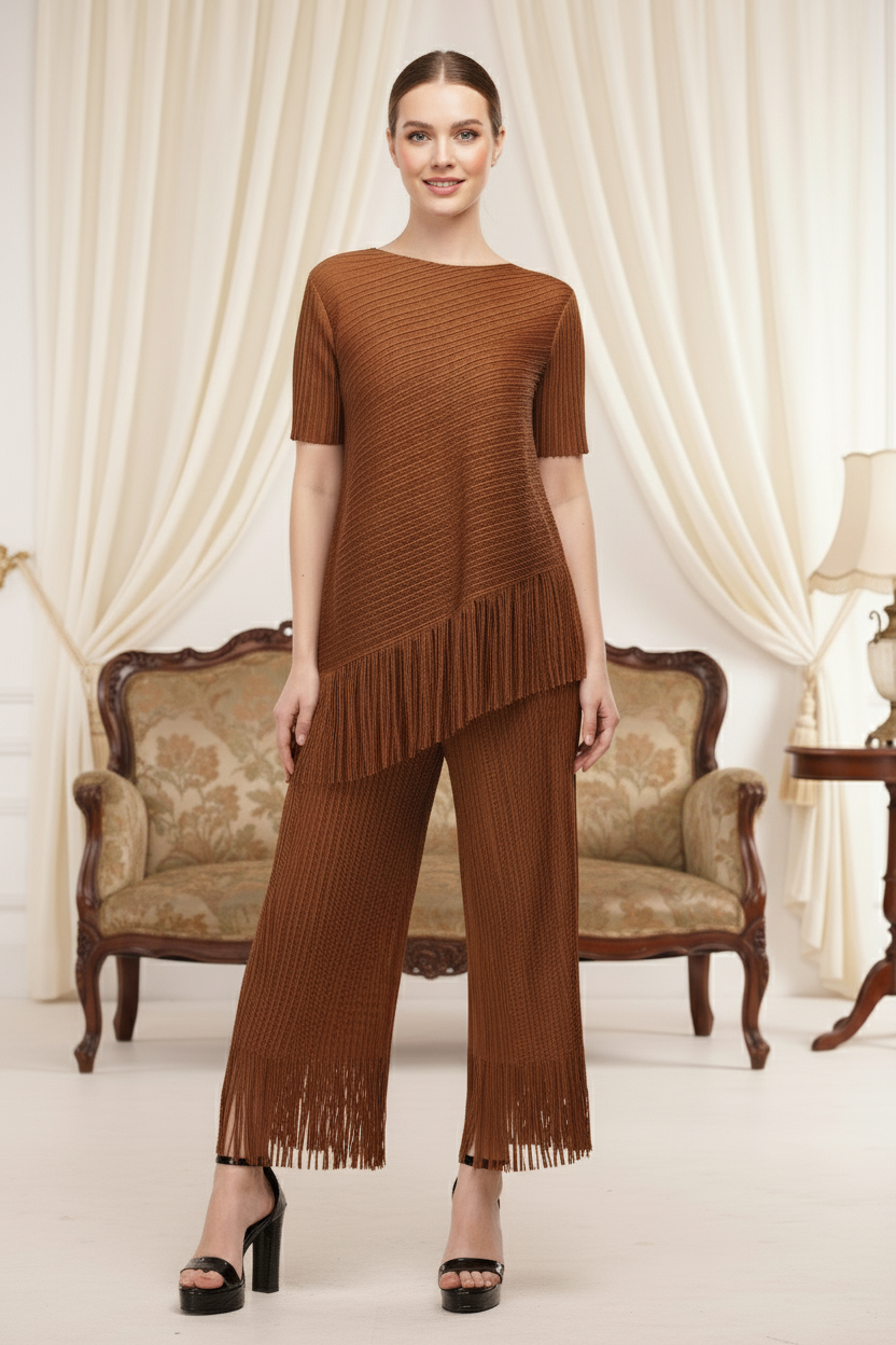 Tassel Fringed Ballroom - Brown