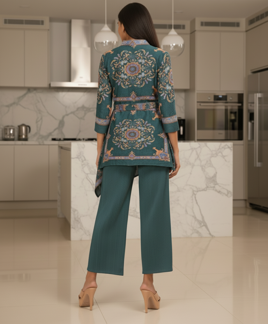 Green Printed full sleeve