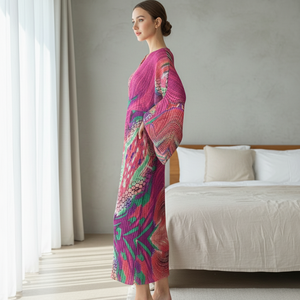 colorful Patterned midi dress