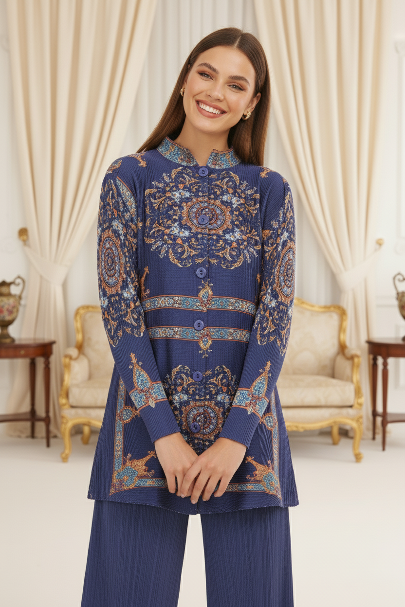 Blue Printed full sleeve