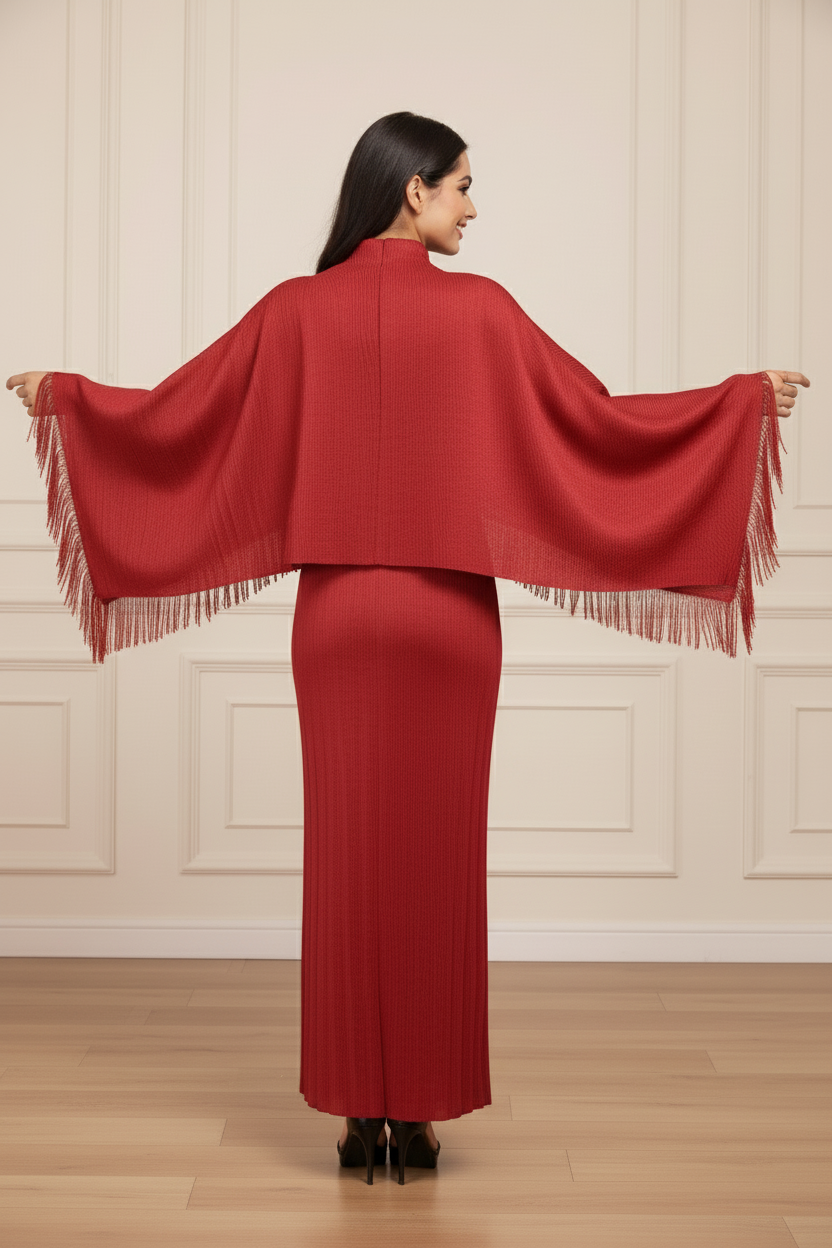 Stoles All Weather Wrap Large Scarf - Wine Red