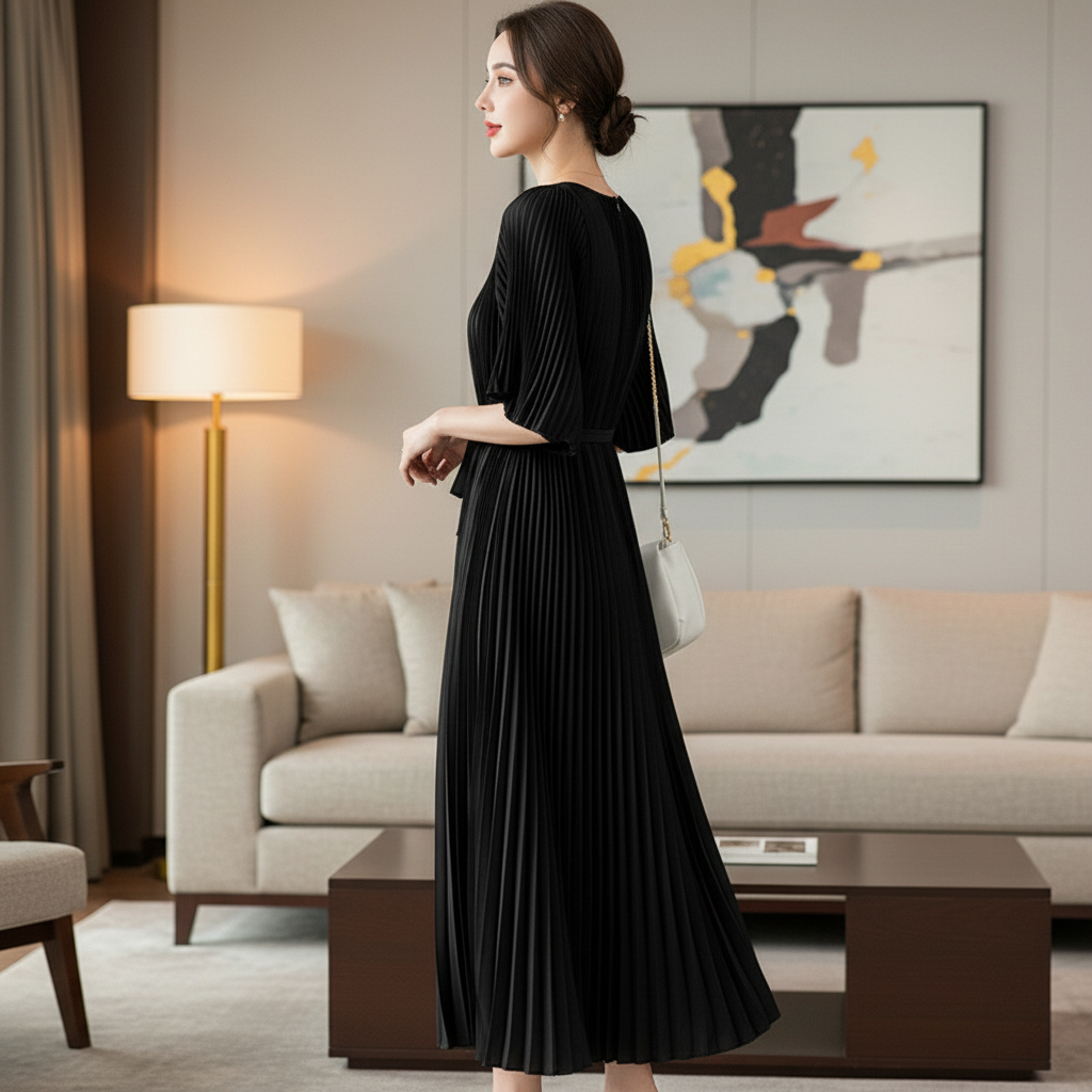 Poly knit skirt - Black