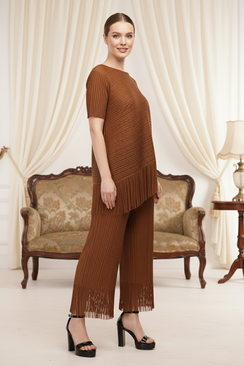 Tassel Fringed Ballroom - Brown