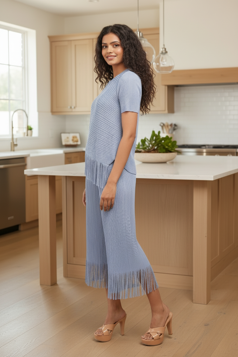 Tassel Fringed Ballroom - Blue