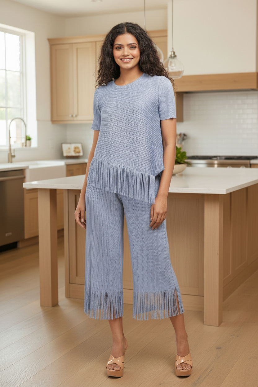 Tassel Fringed Ballroom - Blue