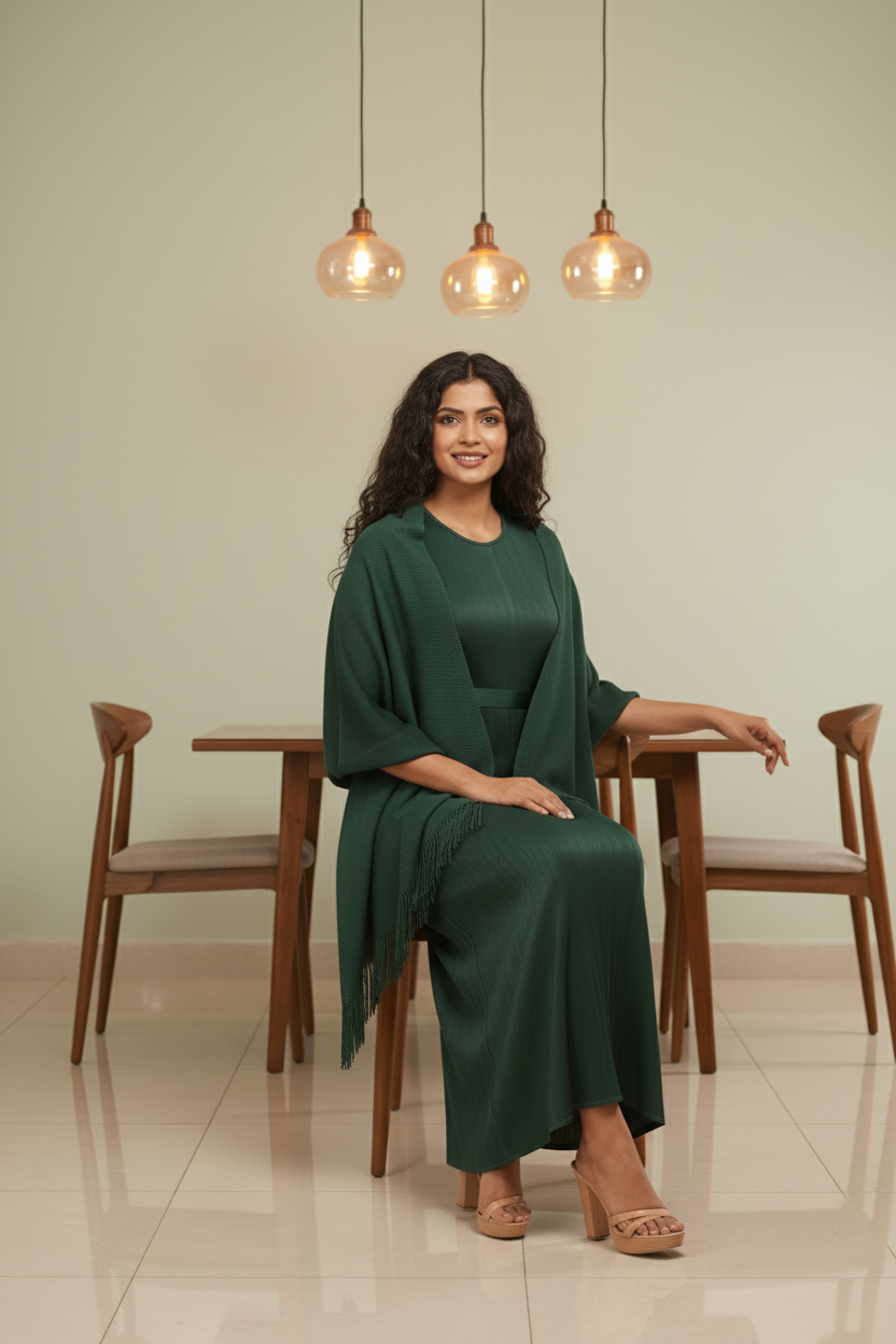 Stoles All Weather Wrap Large Scarf - Green