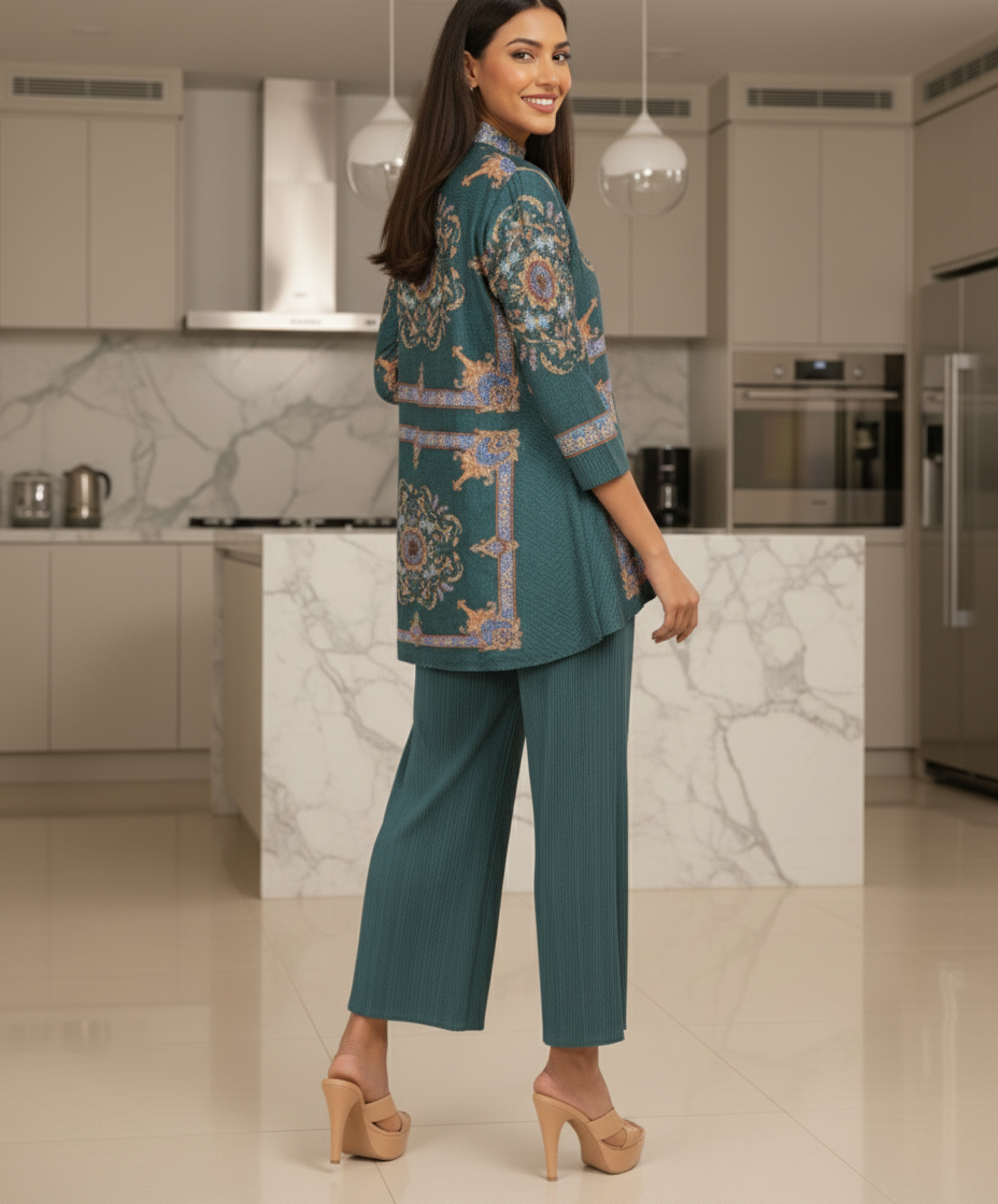 Green Printed full sleeve