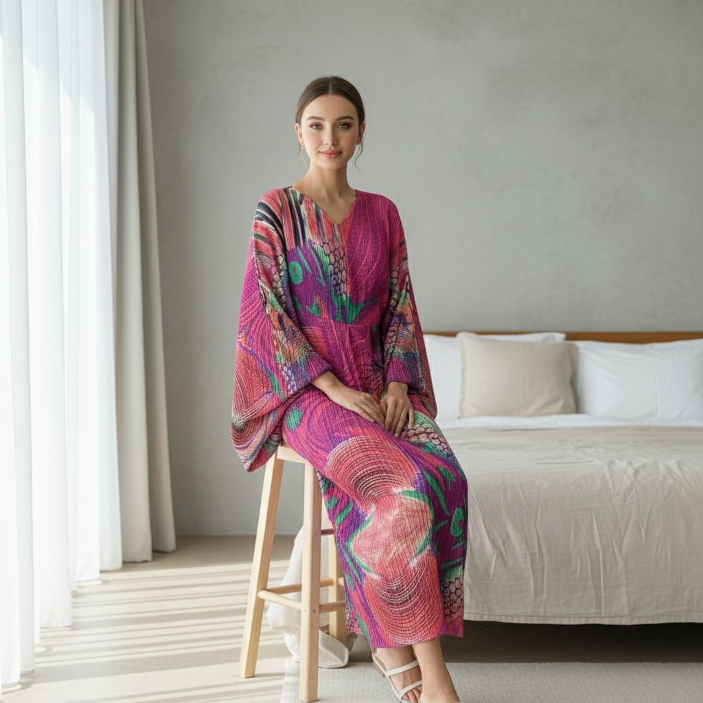 colorful Patterned midi dress