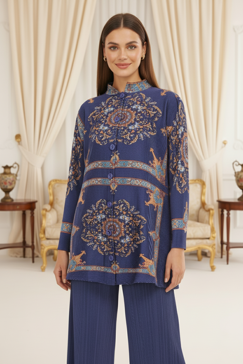 Blue Printed full sleeve