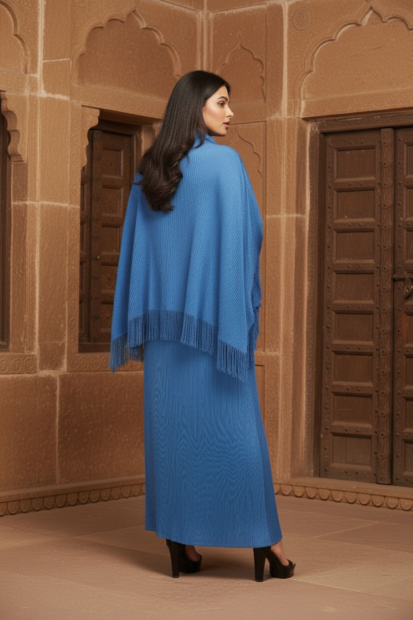 Stoles All Weather Wrap Large Scarf - Blue