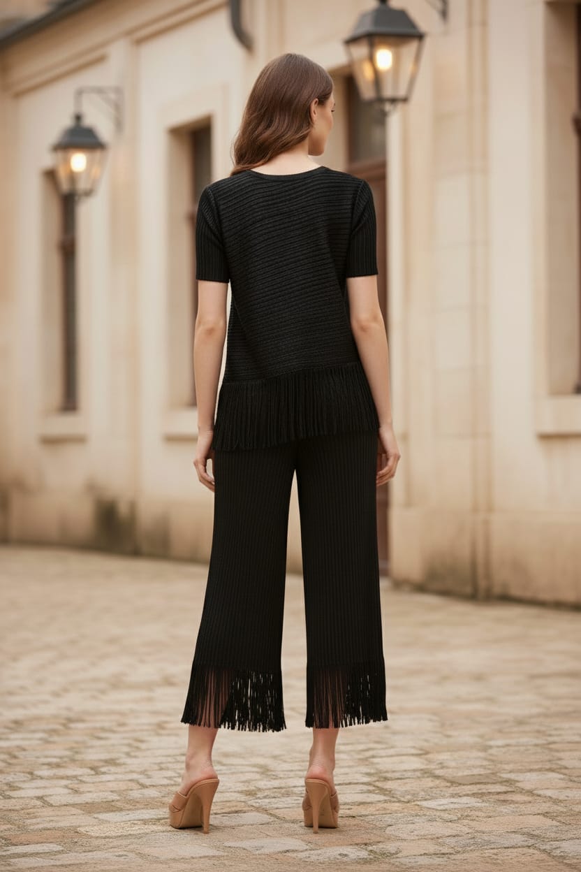 Tassel Fringed Ballroom - Black