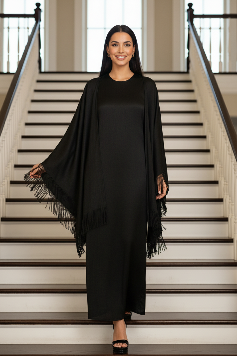 Stoles All Weather Wrap Large Scarf-Black