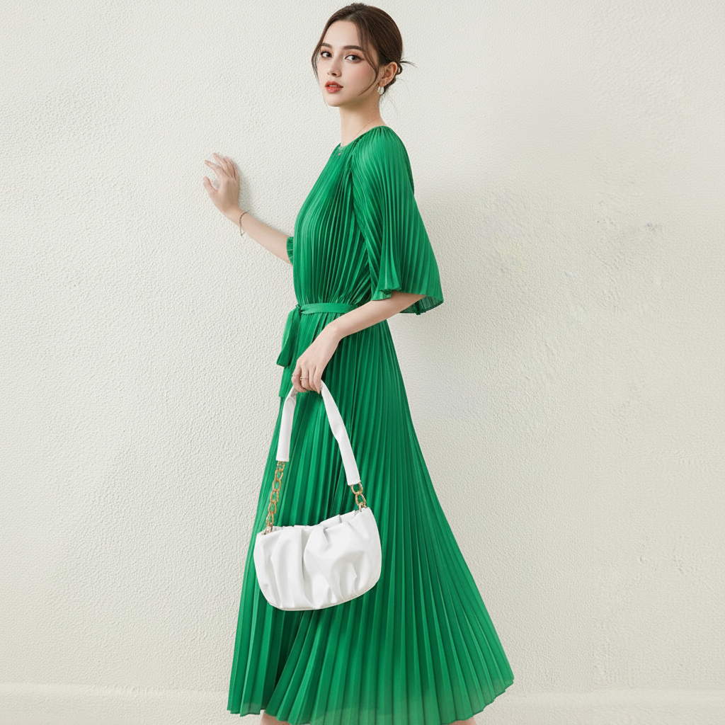 Poly knit skirt - Green