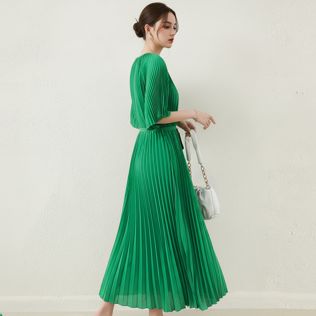 Poly knit skirt - Green