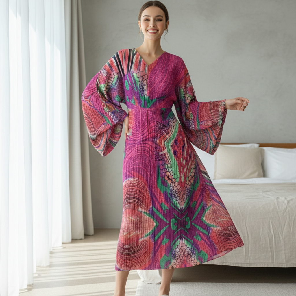 colorful Patterned midi dress