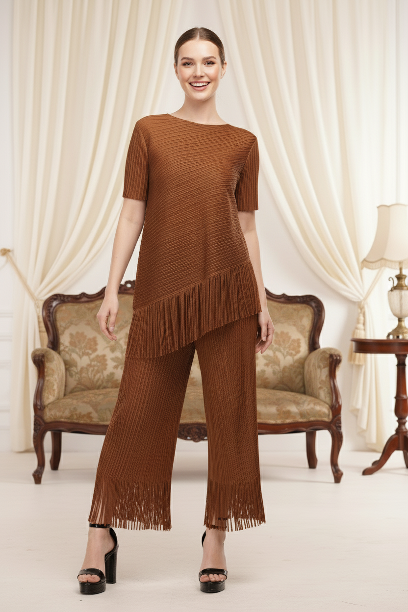 Tassel Fringed Ballroom - Brown