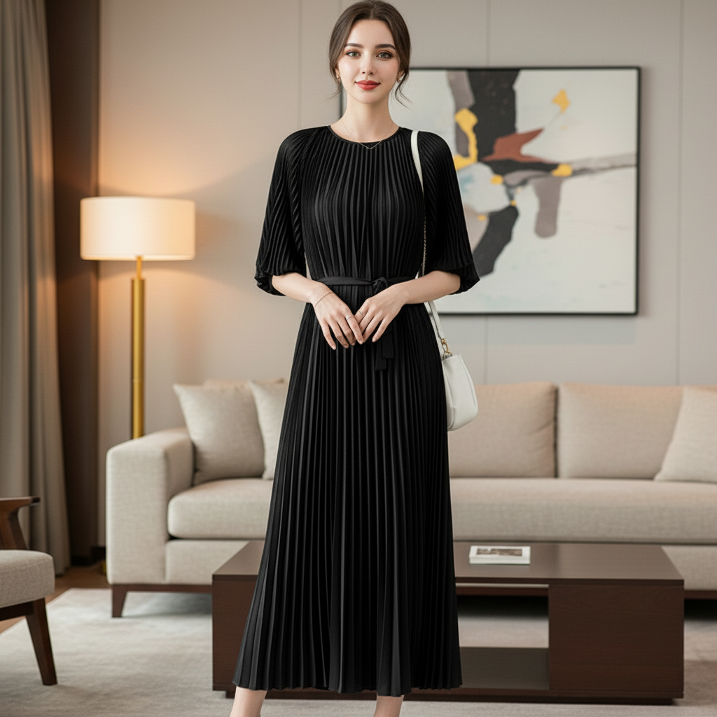 Poly knit skirt - Black