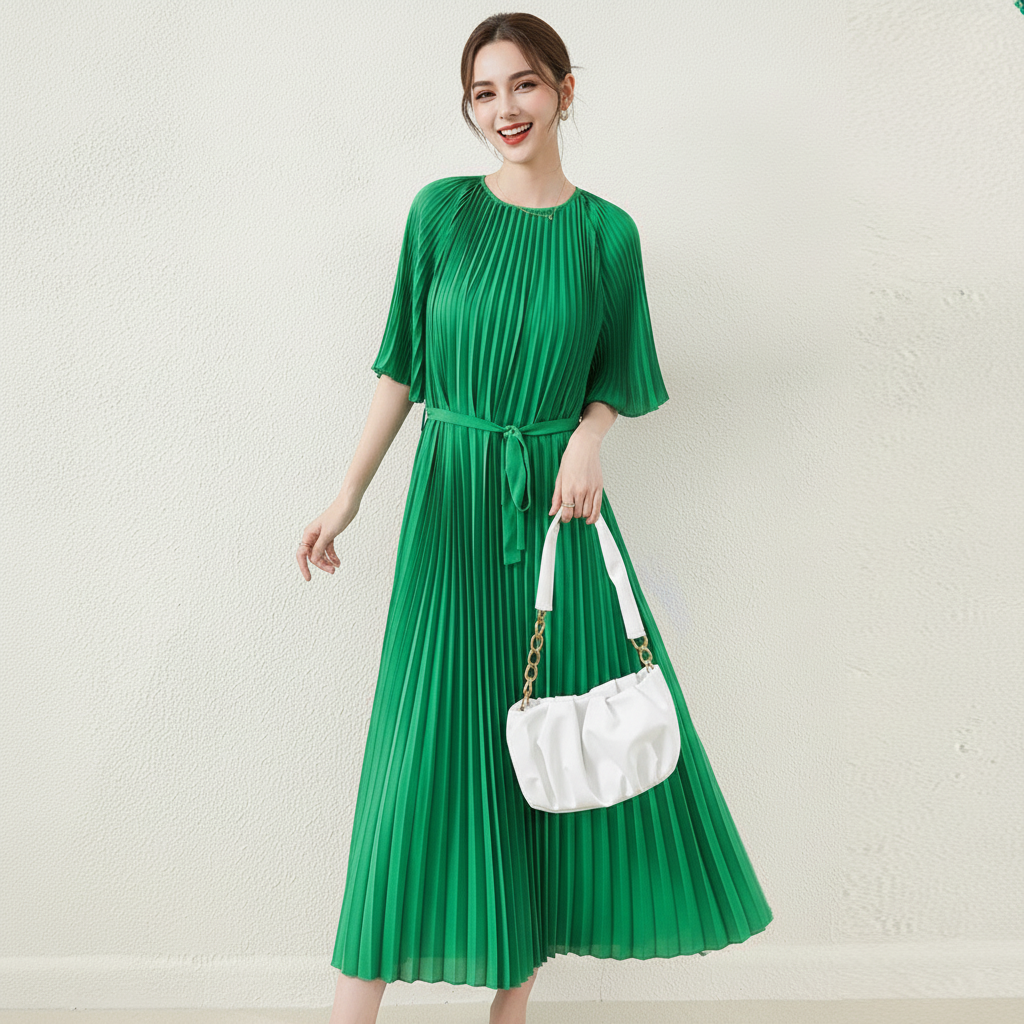 Poly knit skirt - Green