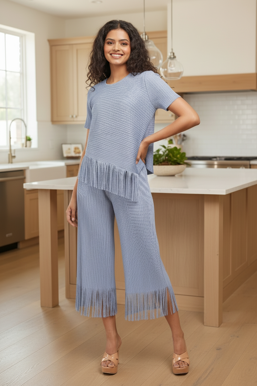 Tassel Fringed Ballroom - Blue