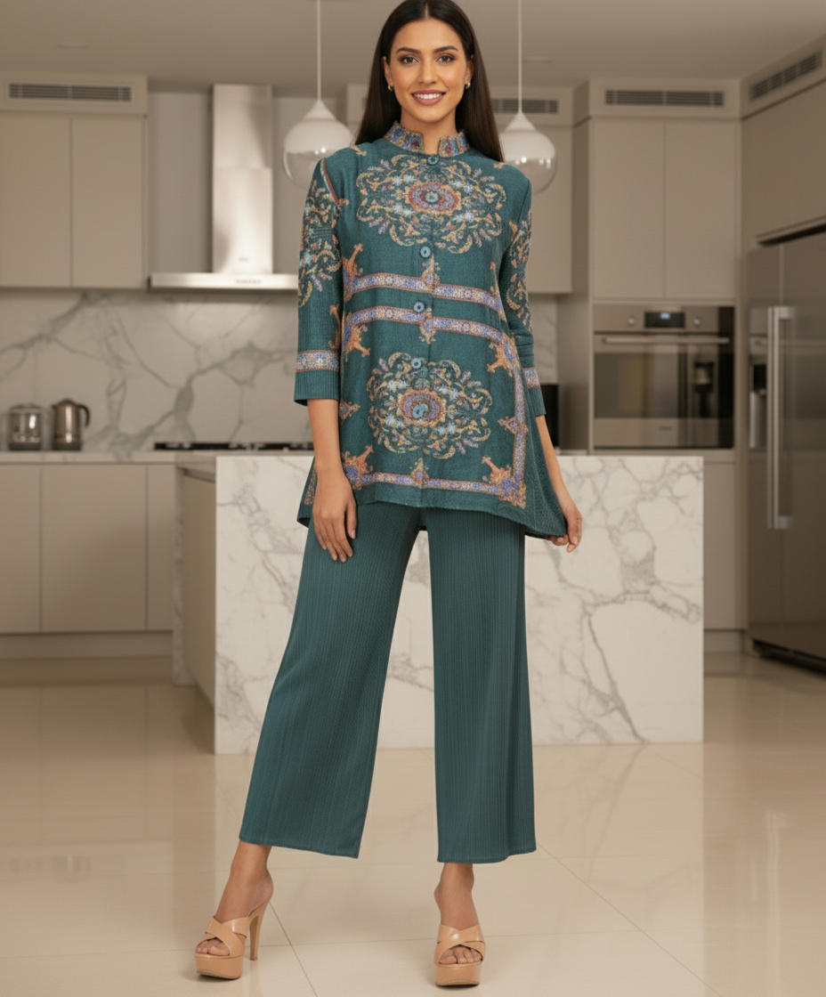 Green Printed full sleeve