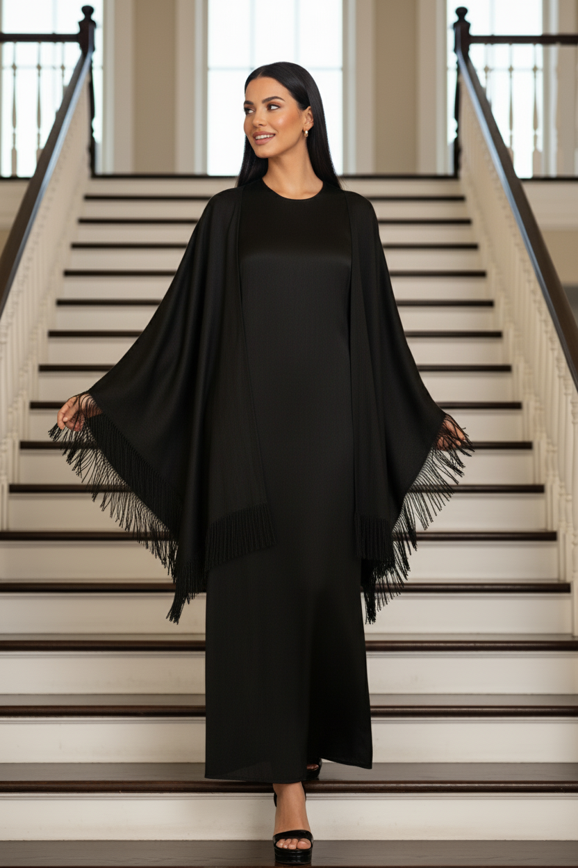 Stoles All Weather Wrap Large Scarf-Black