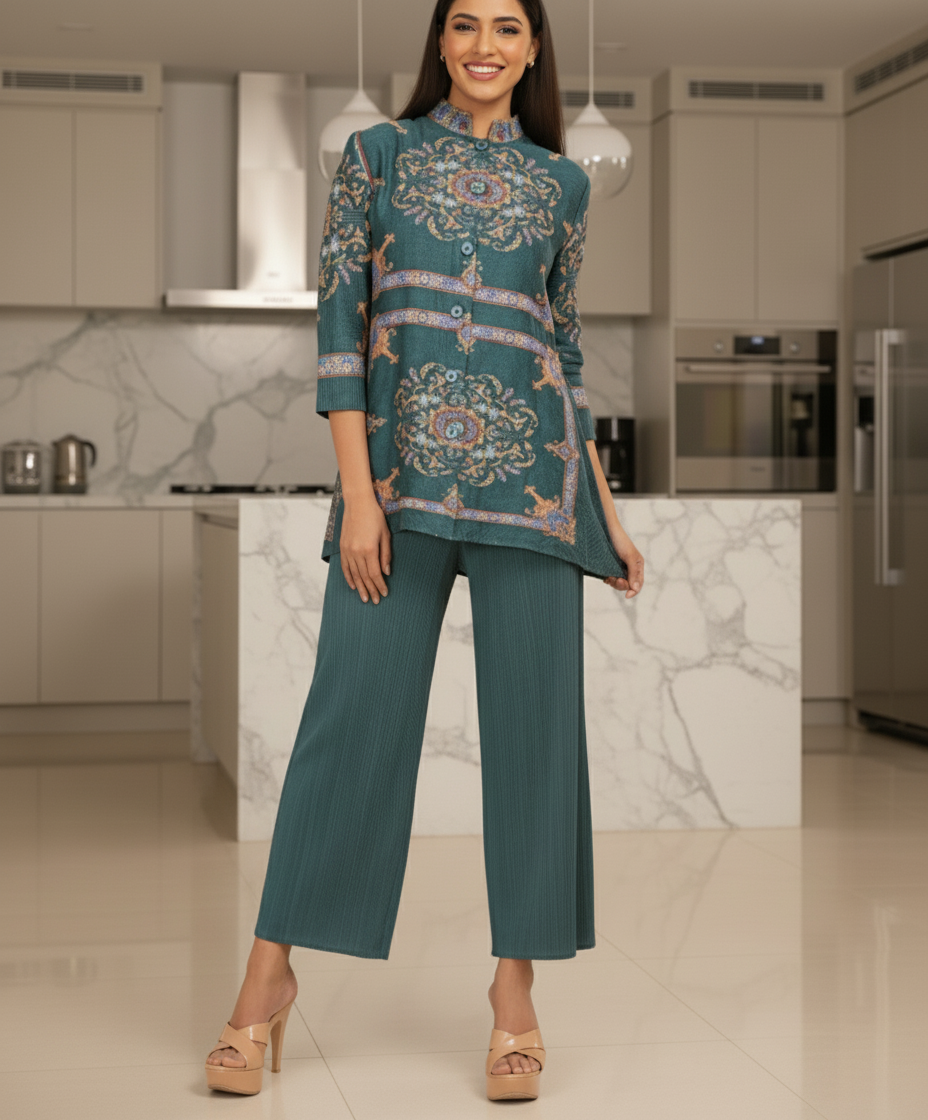 Green Printed full sleeve