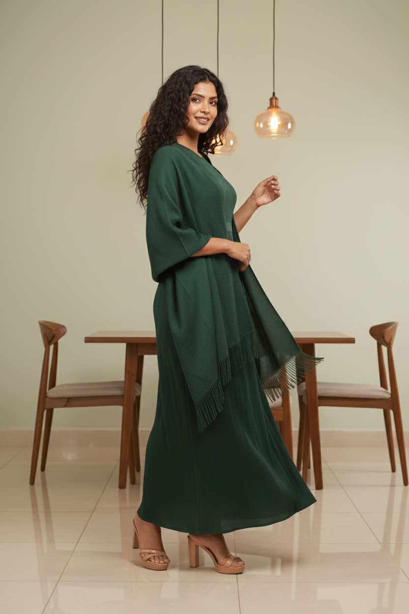 Stoles All Weather Wrap Large Scarf - Green