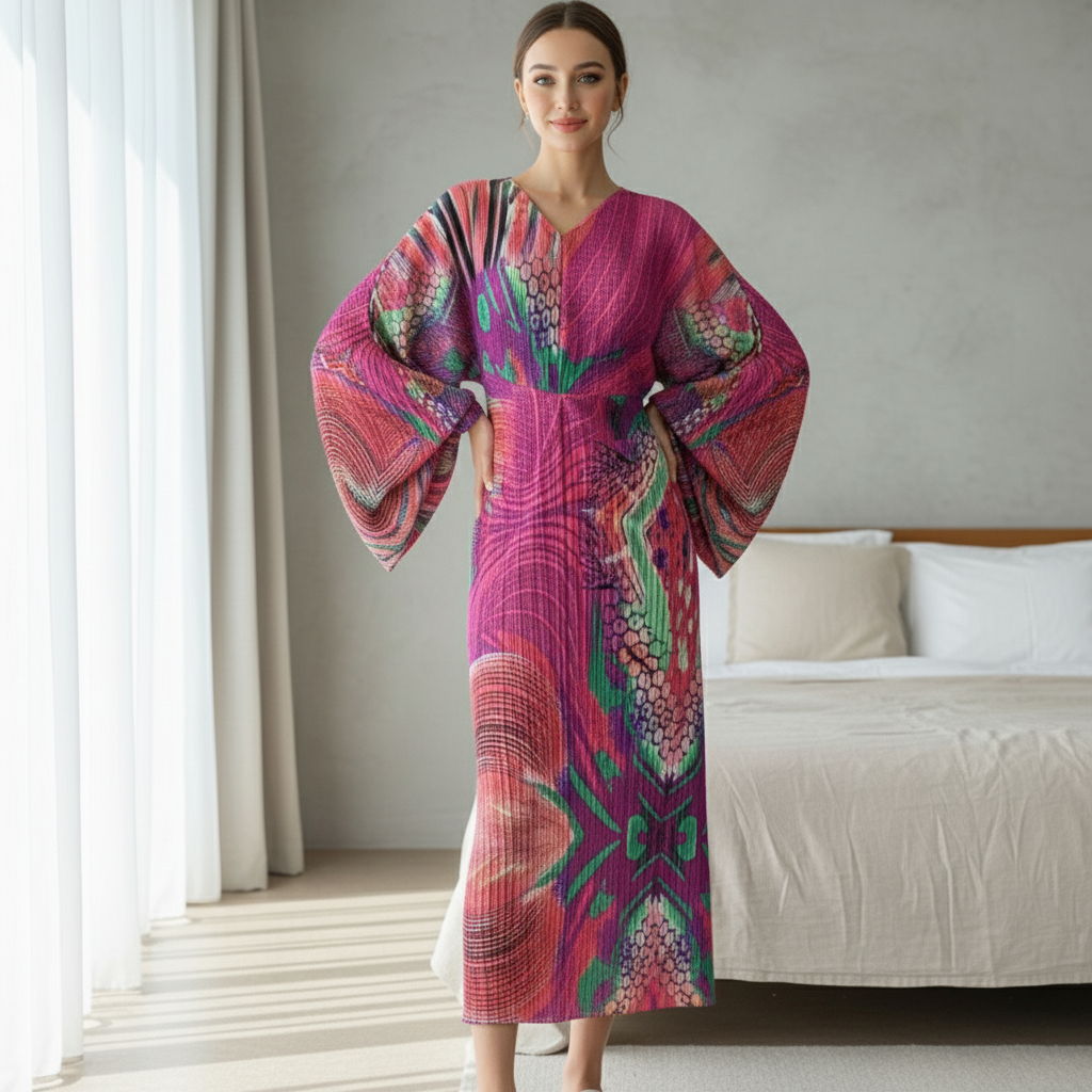 colorful Patterned midi dress