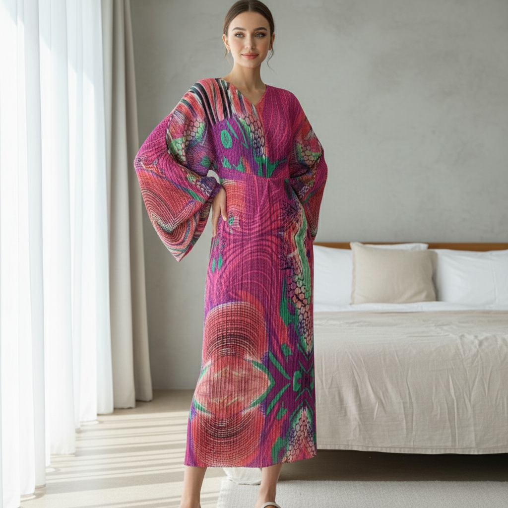 colorful Patterned midi dress