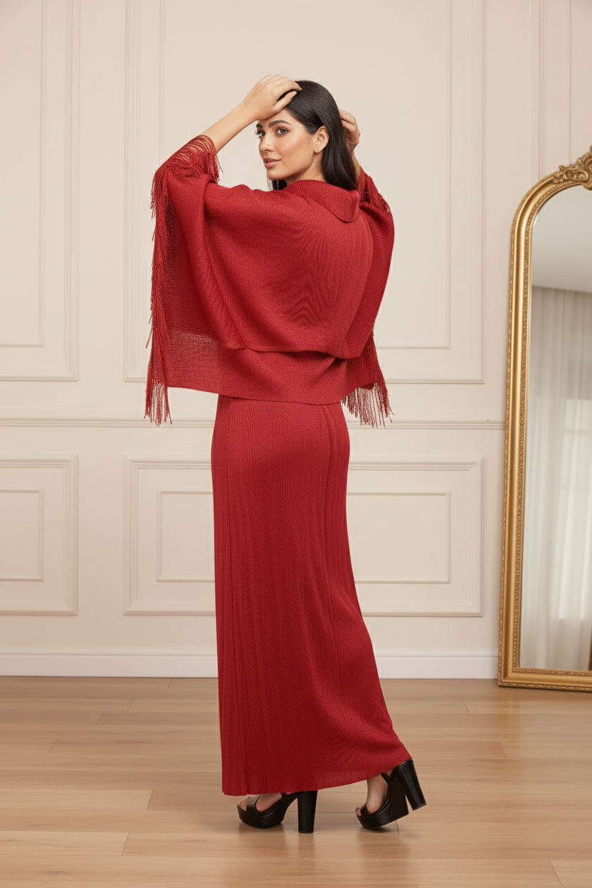 Stoles All Weather Wrap Large Scarf - Wine Red