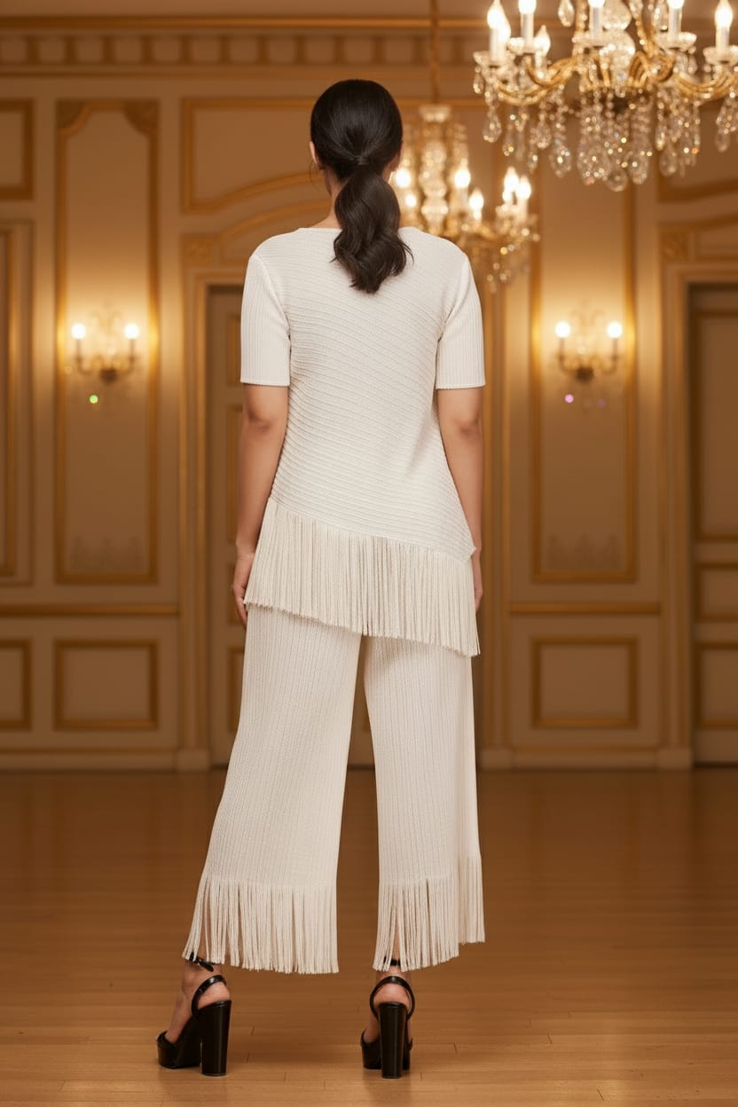 Tassel Fringed Ballroom - White